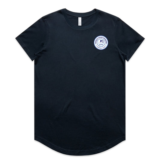 Women's Maple Curve T-shirt - White & Navy