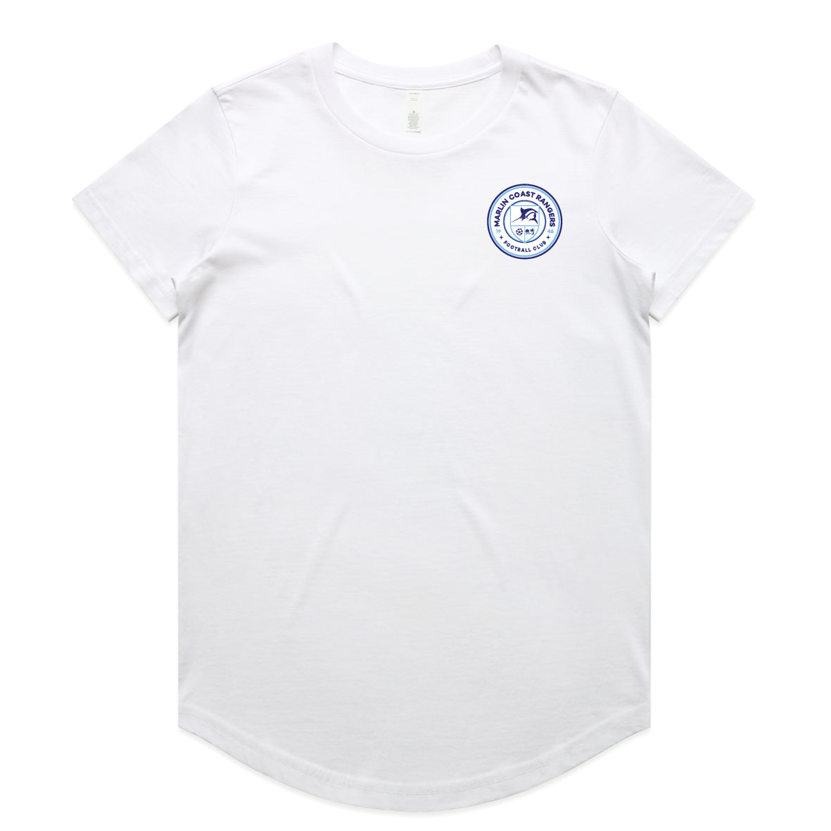 Women's Maple Curve T-shirt - White & Navy